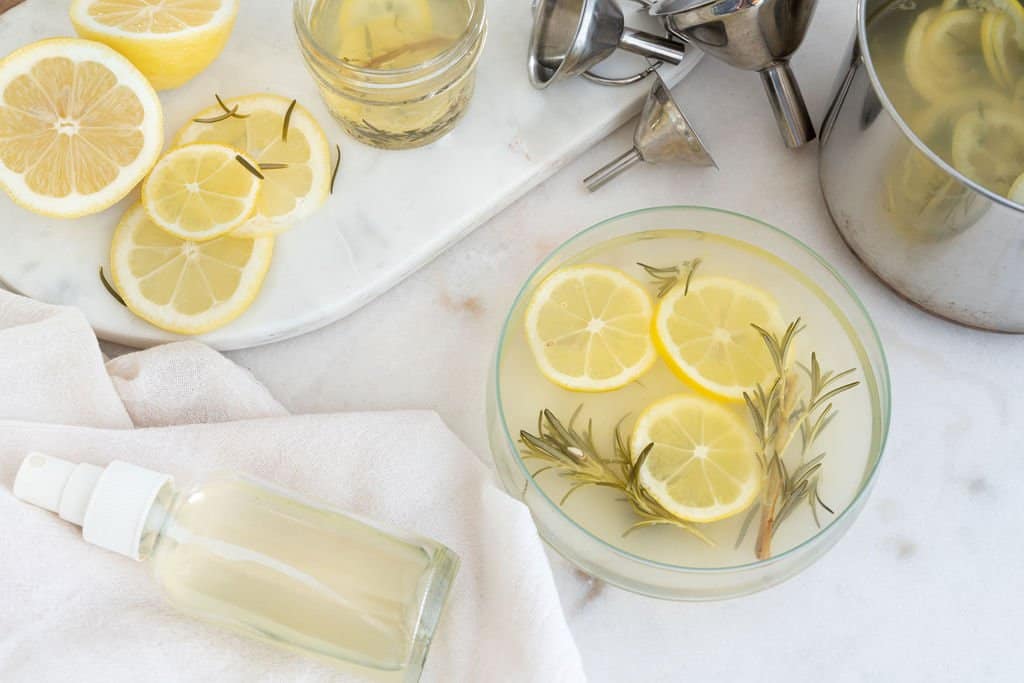 Lemon and Rosemary Deodorizer PlantBased on a Budget