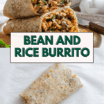 Pin for Rice and Black Bean Burrito (Freezer Friendly).
