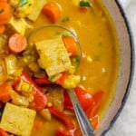 completed Pumpkin Curry against a light surface