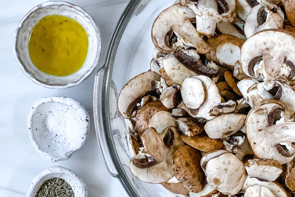 ingredients for simple roasted mushrooms
