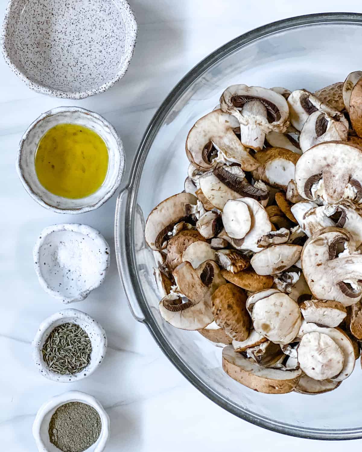 ingredients for simple roasted mushrooms