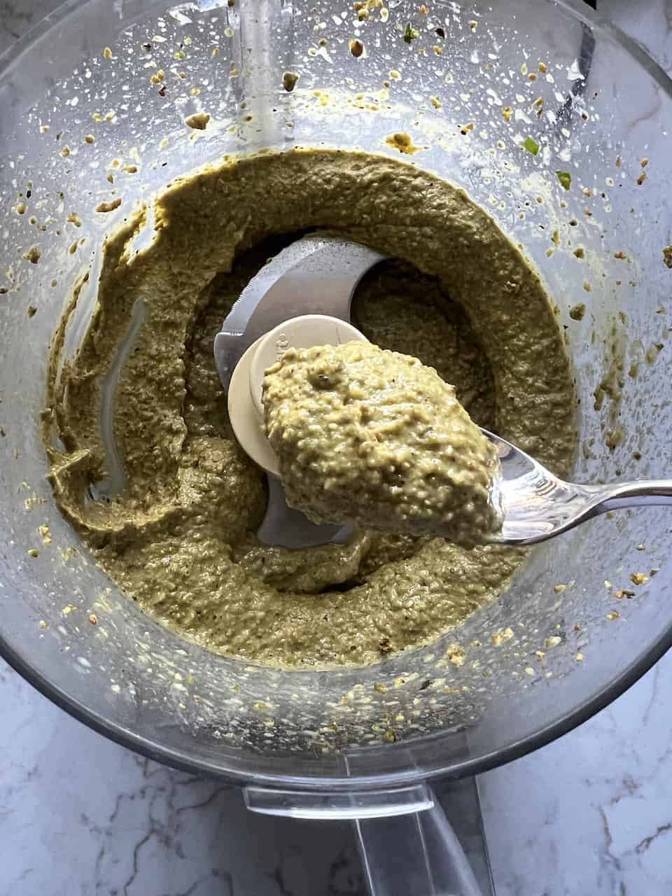 process of making filling for Stuffed Roasted Sweet Peppers in a food processor