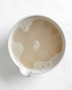 process shot of hot water against a white surface
