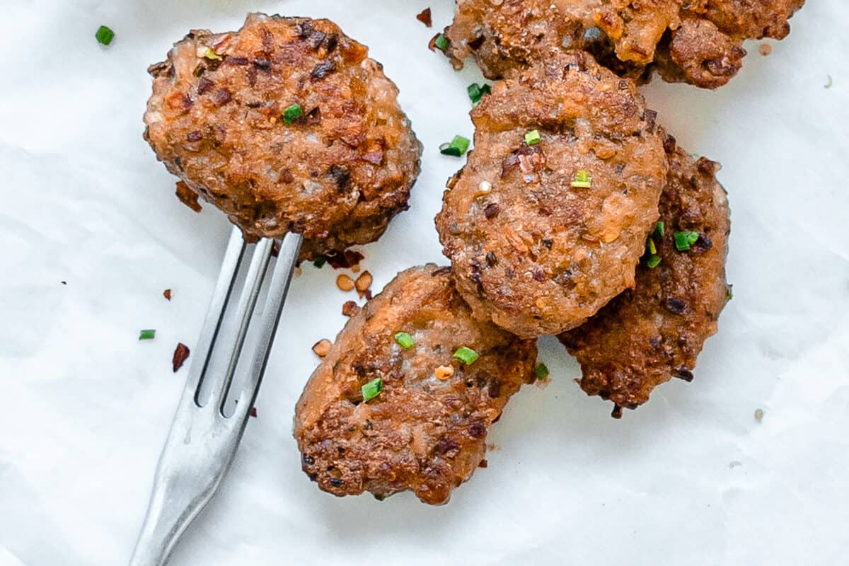 completed Quinoa Tater Tots on a white surface