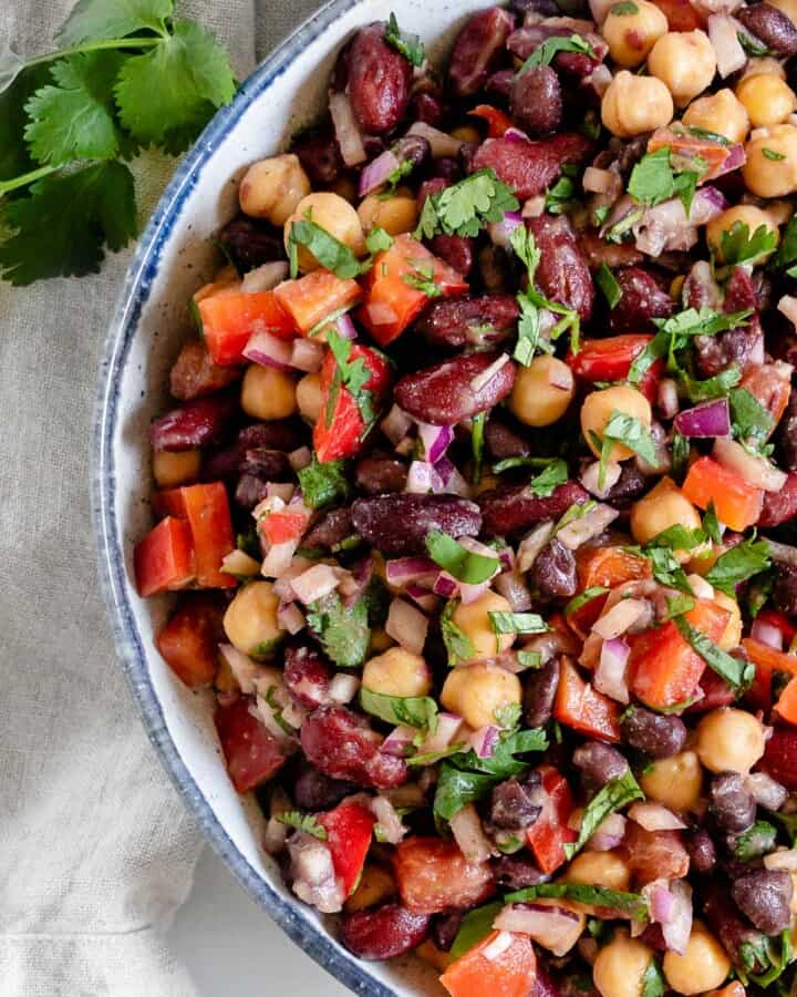 Mixed Bean Salad - Plant-Based on a Budget