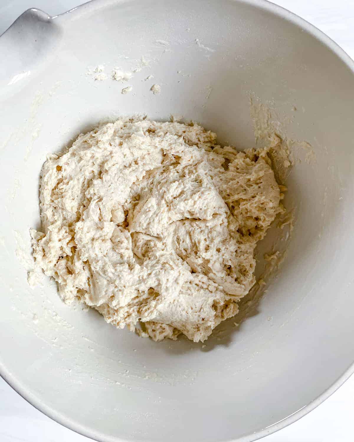 process of vanilla scone dough