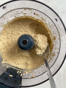spoonful of dip in a food processor