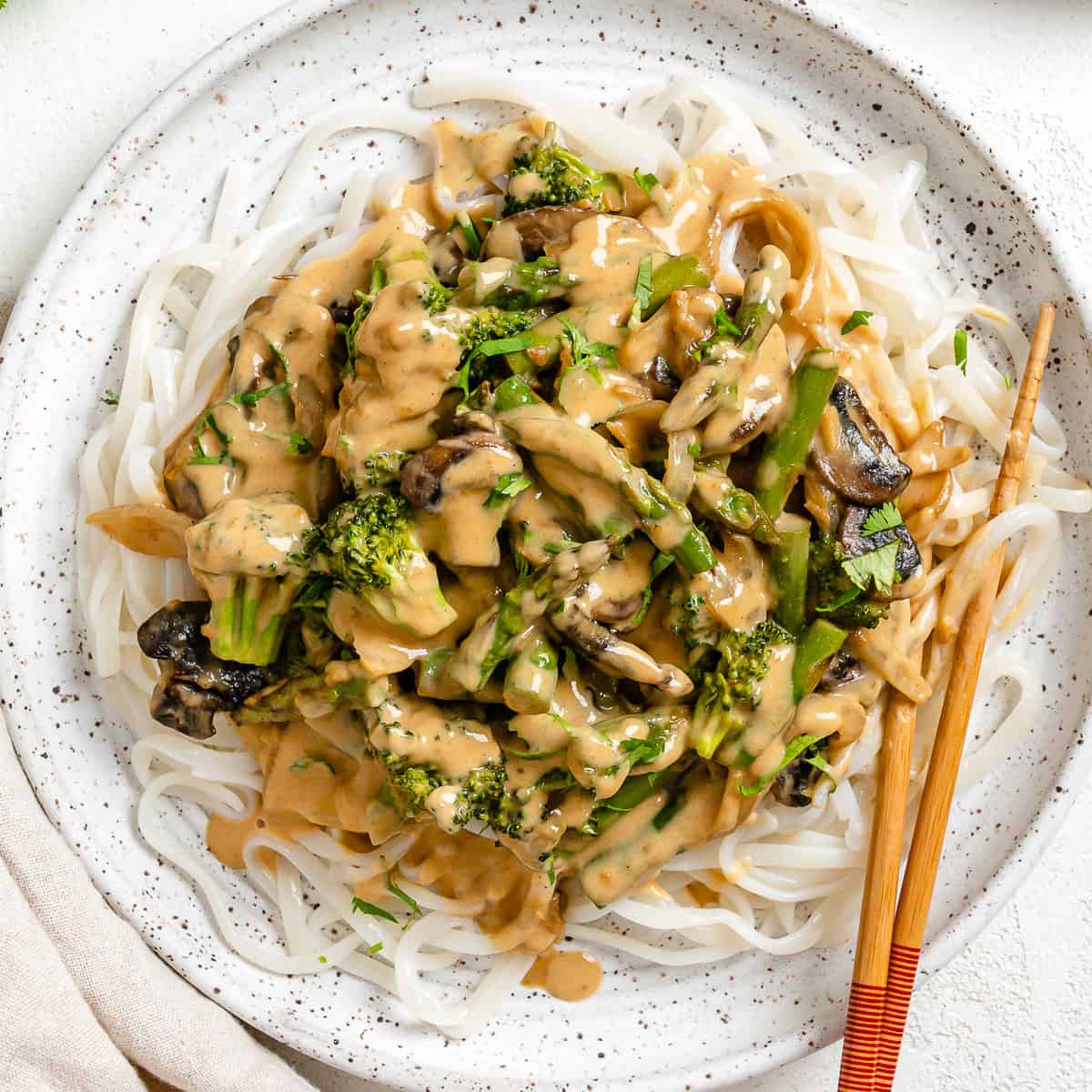 Creamy Miso Pasta with Tofu and Asparagus • Just One Cookbook