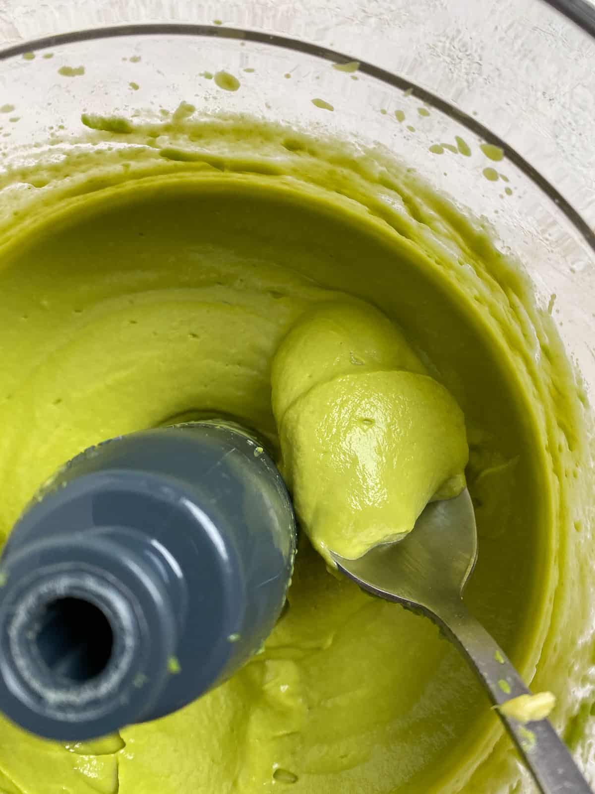process shot of blending ingredients for Easy Avocado Spread