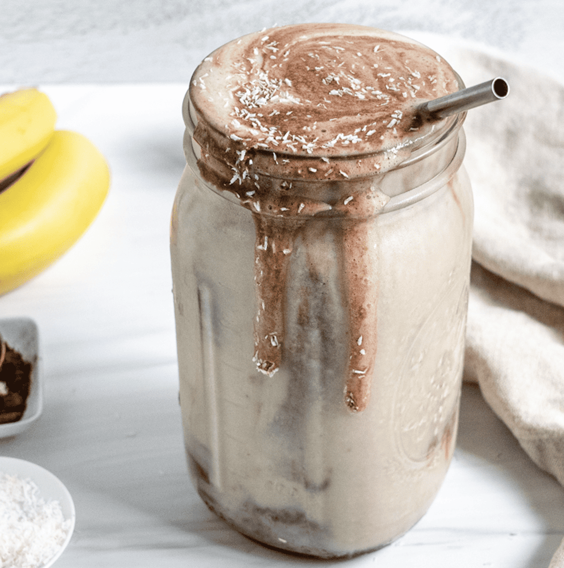 Chocolate Peanut Butter Banana Smoothie
