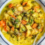 completed brussels sprouts in a bowl