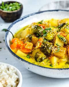 completed brussels sprouts in a bowl