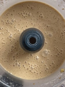 process of post blending Vegan Banana Cream Pie ingredients in blender