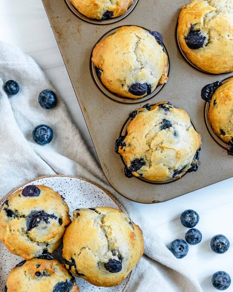 Easy Vegan Blueberry Banana Muffins - Plant-Based on a Budget