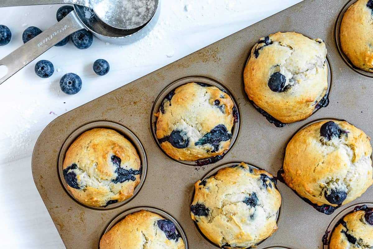 Easy Vegan Blueberry Banana Muffins - Plant-Based on a Budget