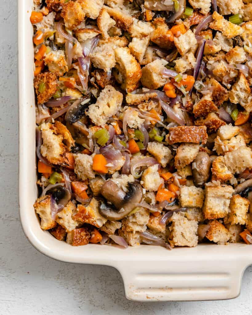 Easy Mushroom Stuffing Recipe PlantBased on a Budget