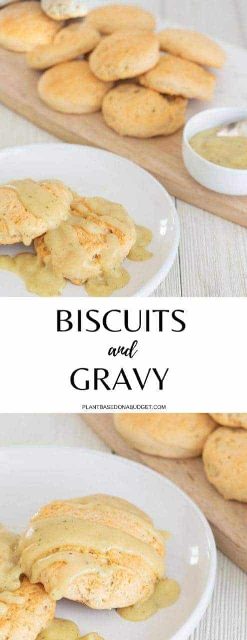 Biscuits & Gravy | Plant-Based on a Budget | #biscuits #gravy #vegan #thanksgiving #holidays #comfort #plantbasedonabudget