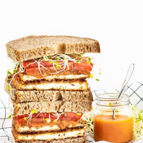 Buffalo Tofu Sandwich - Plant-Based on a Budget