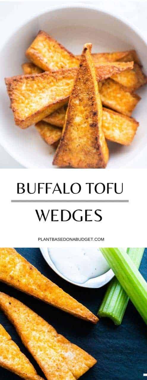 Buffalo Tofu Wedges | Plant-Based on a Budget #vegan #gameday