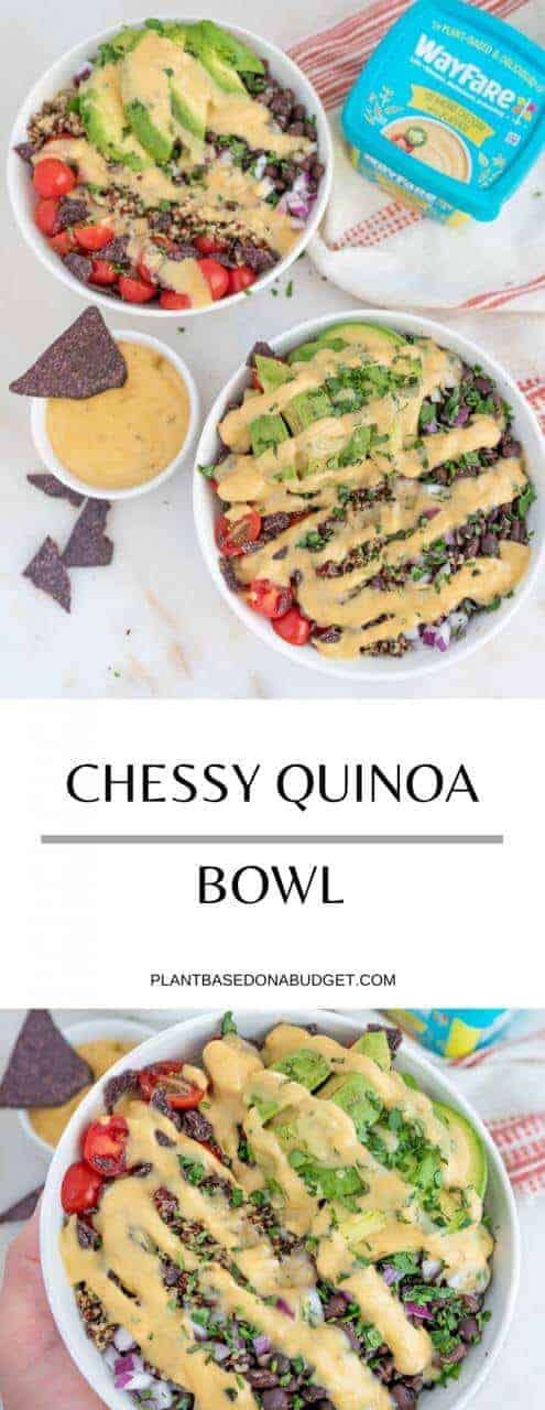 Cheesy Quinoa Bowls | Plant-Based on a Budget | #quinoa #chesse #vegan #sauce #bowls #plantbasedonabudget