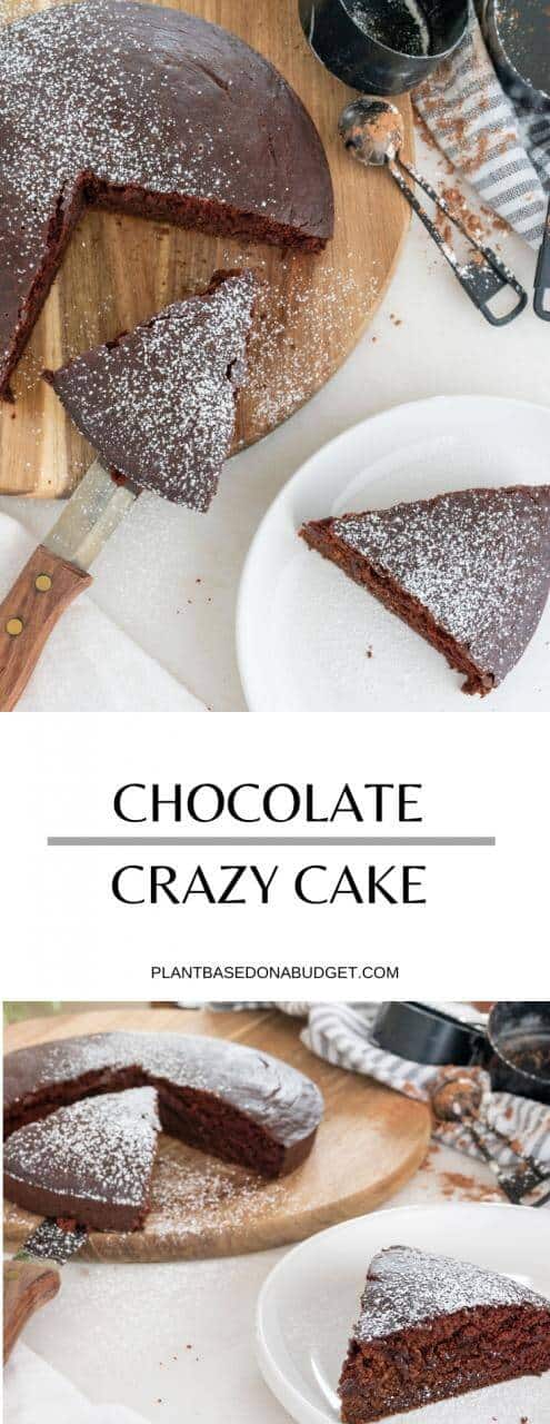 Chocolate Crazy Cake | Plant-Based on a Budget | #chocolate #cake #vegan #easy #recipe #dessert #plantbasedonabudget