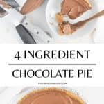 pinterest graphic for vegan chocolate pie