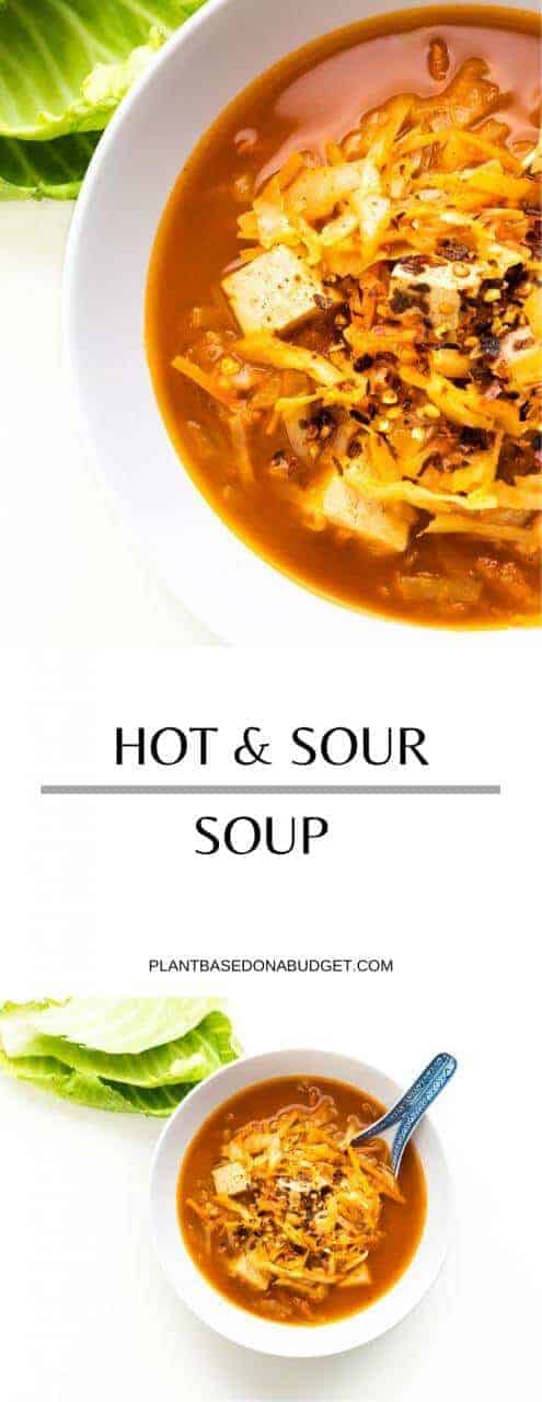 Hot & Sour Soup | Plant-Based on a Budget | #chinese #soup #sour #hot #spicy #vegan #tofu #plantbasedonabudget