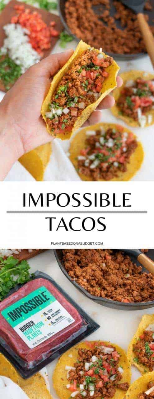 Impossible Tacos | Plant-Based on a Budget | #impossible #tacos #vegan #mexican #lunch #plantbasedonabudget