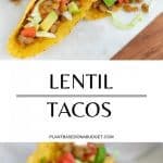 pinterest graphic for lentil tacos
