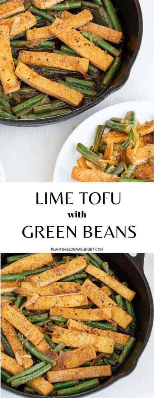 Lime Tofu with Green Beans | Plant-Based on a Budget | #tofu #lime #green #beans #sweet #vegan #plantbasedonabudget