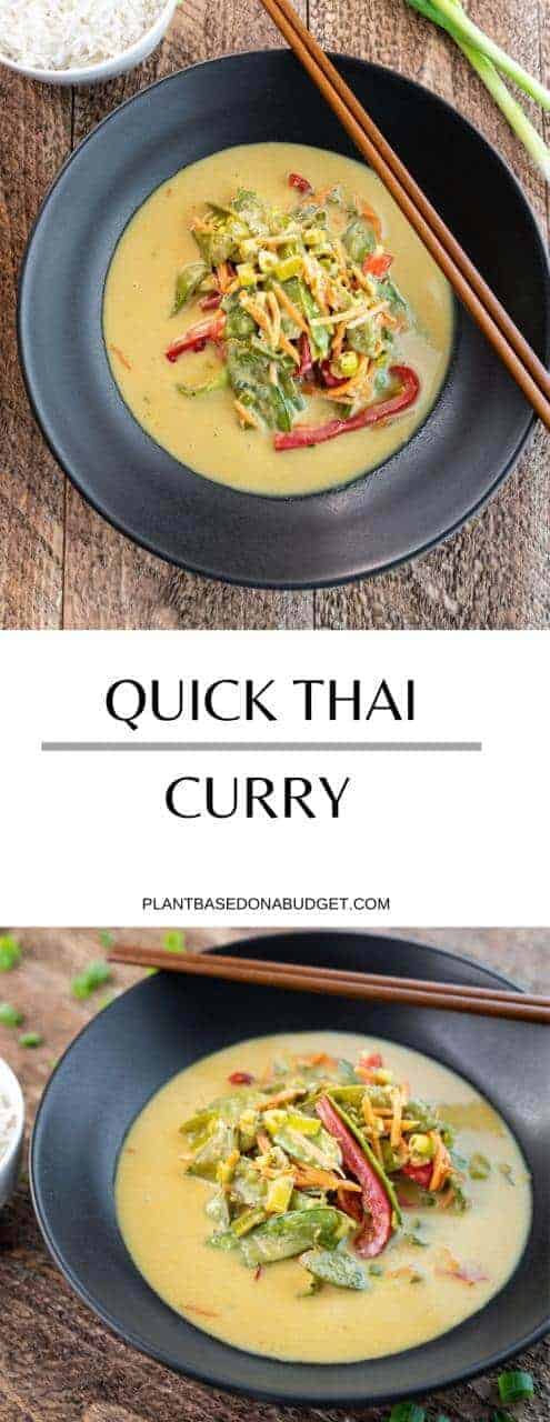 Quick Thai Curry | Easy Dinner Recipe | Plant Based On a Budget | #curry #veggies #vegan #plantbased #thai #recipe #plantbasedonabudget