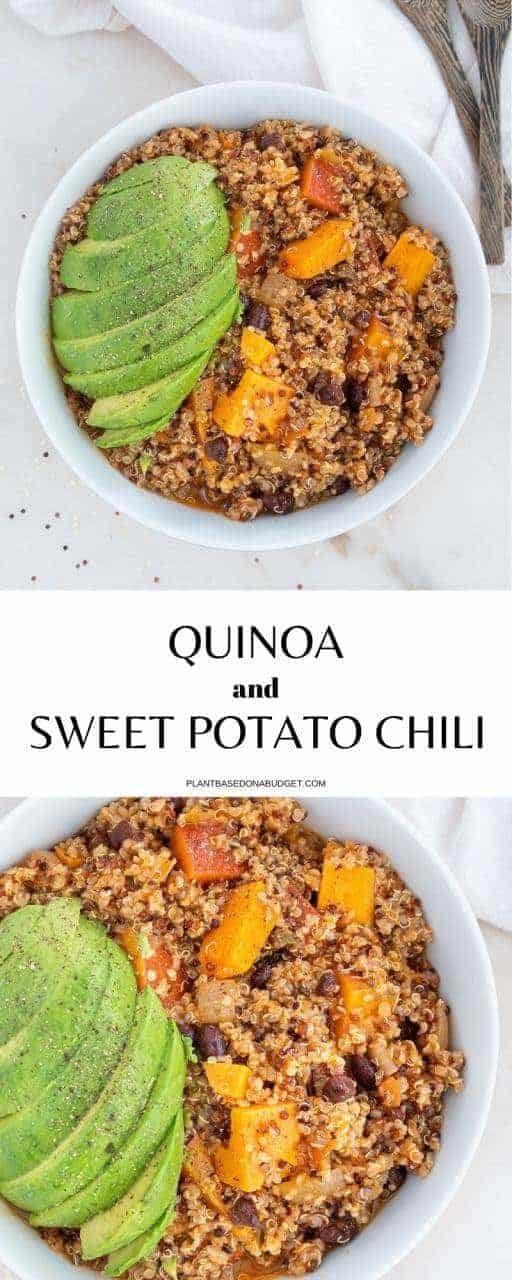 Cozy Quinoa and Sweet Potato Chili | Plant-Based on a Budget | #quinoa #sweet #potato #chili #vegan #plantbasedonabudget