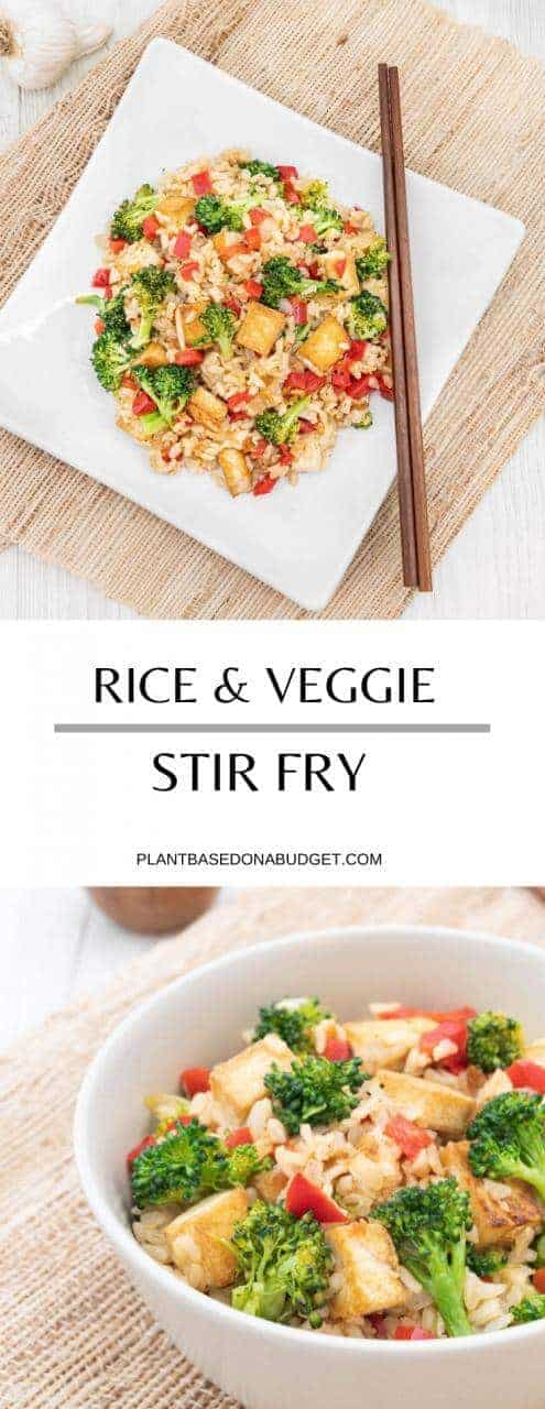 Brown Rice Veggie Stir Fry Recipe | Easy & Quick Dinner Idea | #stirfry #easy #recipe #veggie #vegan #quick #plantbasedonabudget