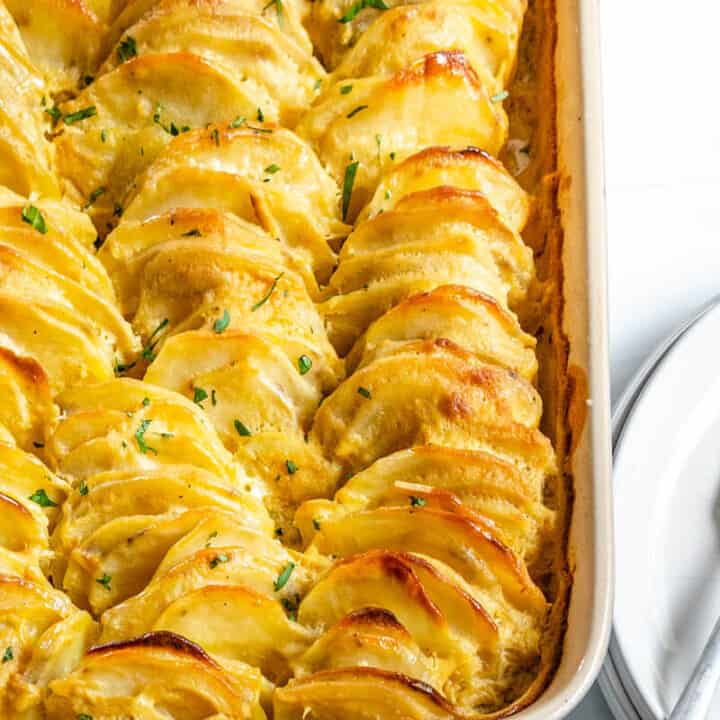 Vegan Scalloped Potatoes - Plant-Based on a Budget