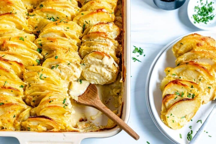Vegan Scalloped Potatoes - Plant-Based on a Budget