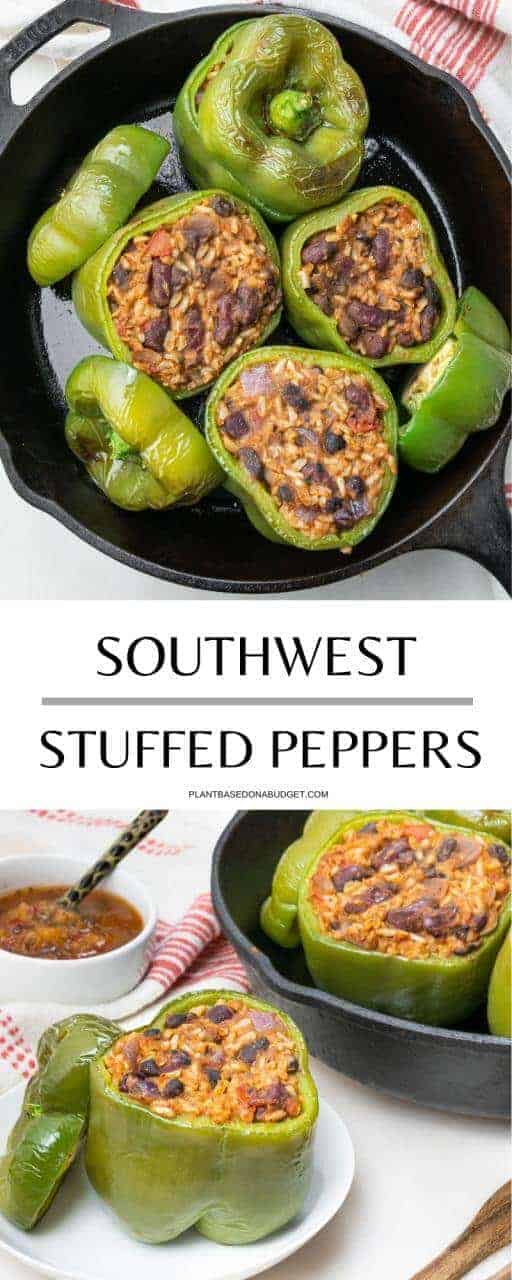 Southwest Stuffed Peppers Pinterest Graphic