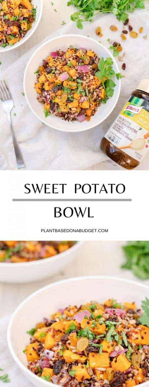 Sweet Potato Quinoa Bowl | Easy Fall Recipe | #bowl #vegan #quinoa #fall #recipe #plantbasedonabudget