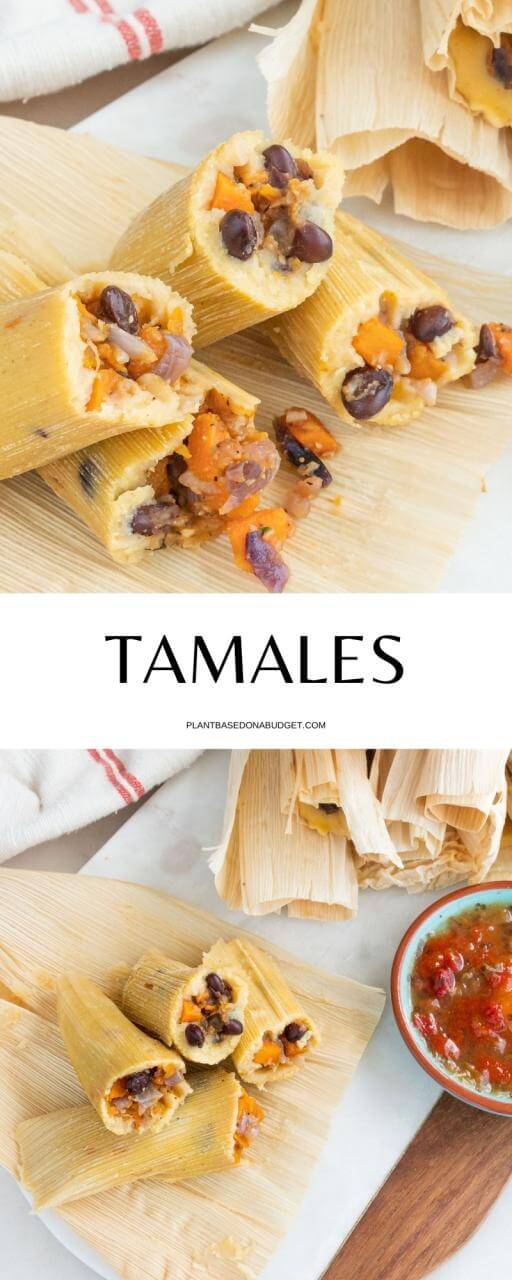 Tamales | Plant-Based on a Budget | #corn #cakes #tamales #vegan #filling #mexican #plantbasedonabudget