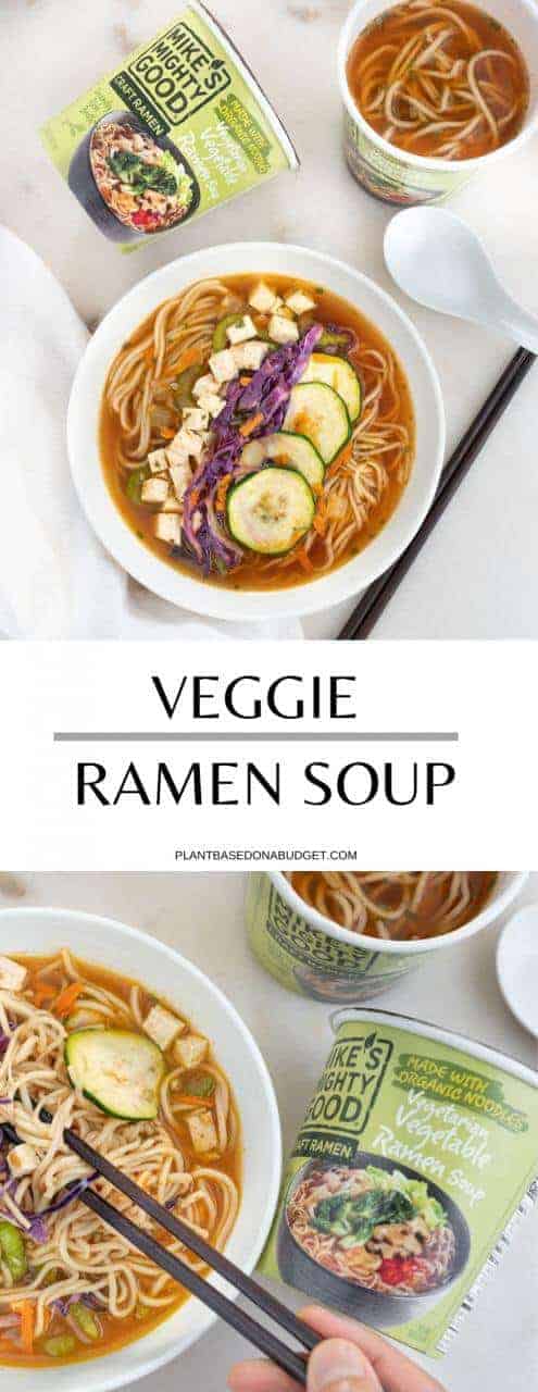 Veggie Heavy Ramen Soup | Plant-Based on a Budget | #ramen #soup #instant #veggies #vegan #plantbasedonabudget
