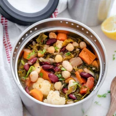 klean kanteen Hearty Kale Bean Soup Plant Based on a Budget 4