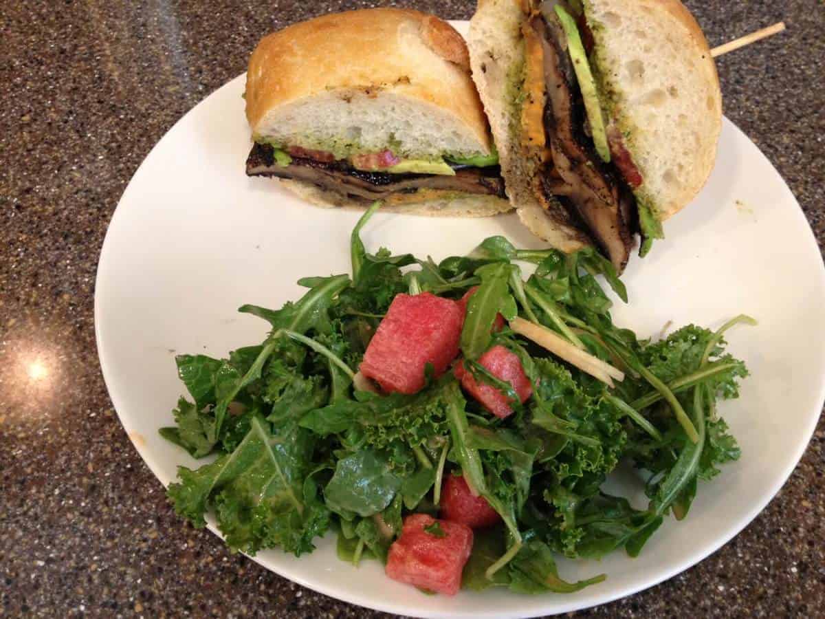 Coffee Spice Rubbed Portobello Mushroom Sandwiches PlantBased on a