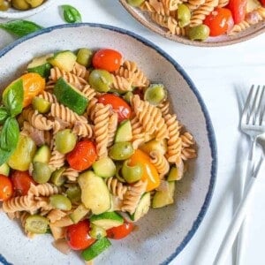 Summertime Pasta CA Olives Plant Based on a Budget 4