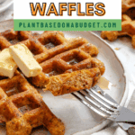 Pin for Vegan Pumpkin Waffles.