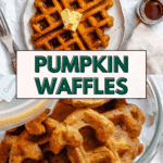 Pin for Vegan Pumpkin Waffles.