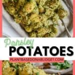 pinterest graphic for Parsley Potatoes