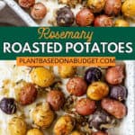 pinterest graphic for Roasted Rosemary Potatoes