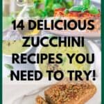 pinterest graphic for zucchini recipe round up