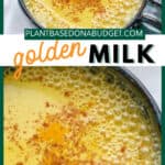 pinterest graphic for golden milk