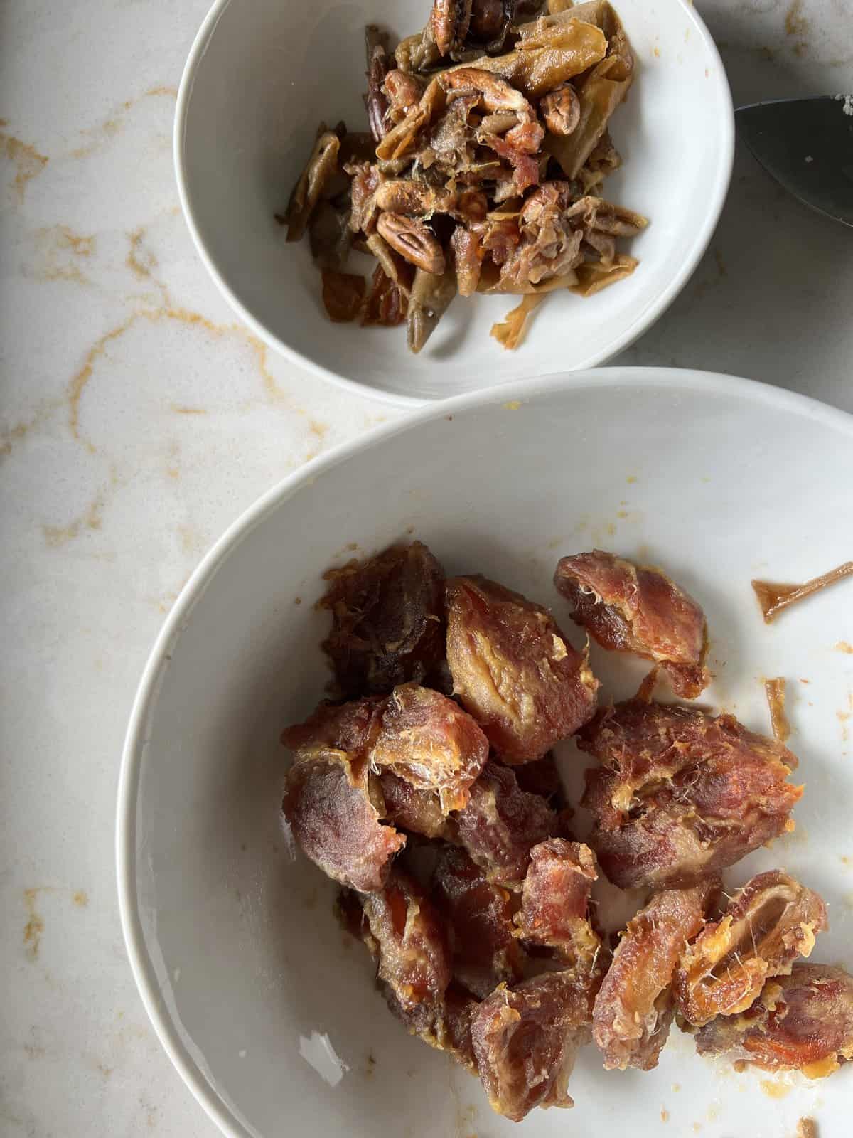 dates in white bowl