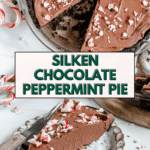 pin for Silken Chocolate Peppermint Pie